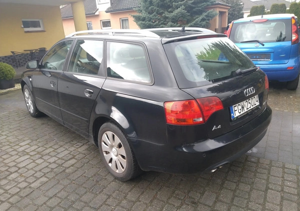 Audi A4 cena 18500 przebieg: 166000, rok produkcji 2007 z Wąbrzeźno małe 232